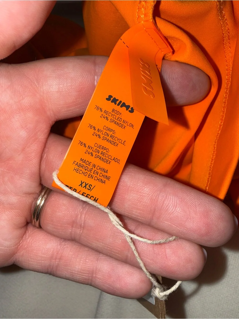 NWT SKIMS (XXS) Brand New Orange Recycled Swim Cropped Shirt